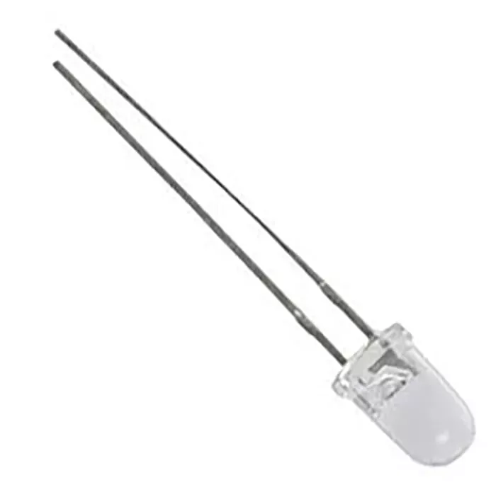 LED 12V 5mm transparent lumina alba rece
