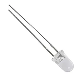 LED 12V 5mm transparent lumina alba rece
