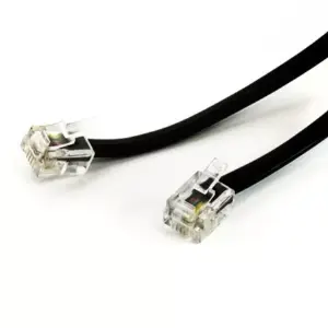 Cablu telefon RJ11 6P4C negru 2m EDC