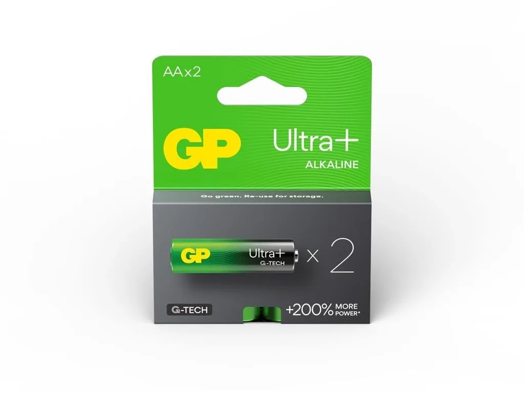 Set baterii alcaline UltraPlus GP AA R6 2buc GP15AUPETA21-2GSB2