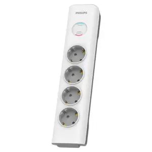 Prelungitor cu protectie 4 prize 2m alb PHILIPS SPN7040WA