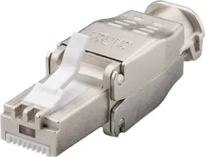 Mufa tata RJ45 CAT6A STP metal ecranata cablu max. 9mm AWG 22 - AWG 24 montare fara cleste 38292 Goobay