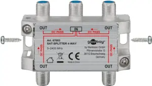 Spliter 4 cai semnal TV satelit 2500Mhz Goobay