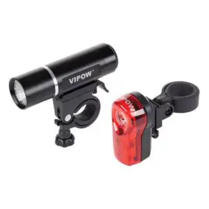 Set lumini fata/spate bicicleta VIPOW