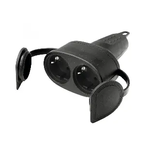 Cupla dubla cu pamantare IP44 pentru exterior /interior 16A 3680W Home NGA 02