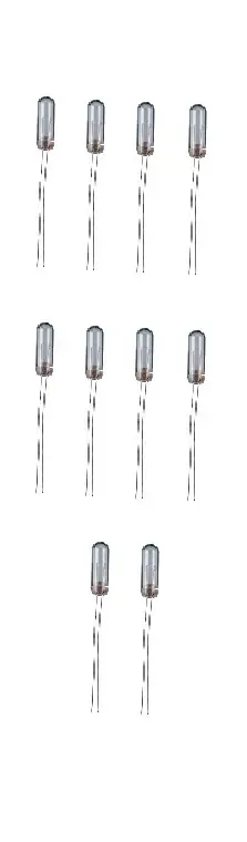 Set 10 becuri miniatura T1 1/4 12V/DC 0.9W 75mA incandescent 11.7x4.1x25.4 mm Goobay 9345-10
