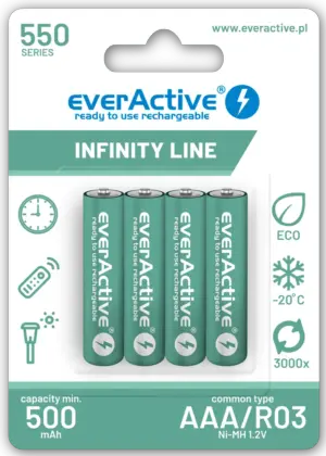 Acumulatori Ni-MH AAA R03 550mAh 4buc everActive 4x EVBHRL03-550