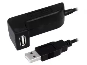 Cablu USB 2.0 A soclu mama - USB A mufa tata nichelat 1.5m negru LOGILINK