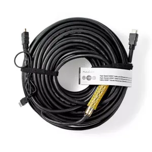 Cablu HDMI de mare viteza cu Ethernet si amplificator Nedis 40m negru