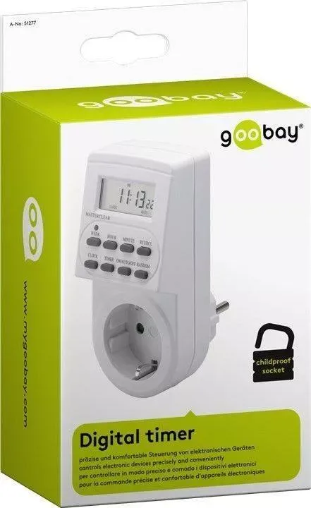 Timer digital 24/7 Goobay