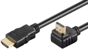 Cablu HDMI 2.0 cu ethernet 19 pini tata - HDMI 19 pini tata 90 grade aurit OFC 1.5m Goobay