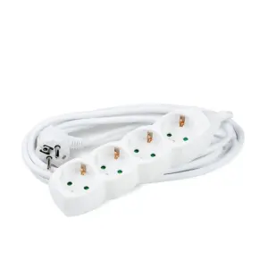 Prelungitor Technik 4 prize cablu 3x1.5mmp 1.5m alb 3500W 16A MT4W1,5M1,5-W