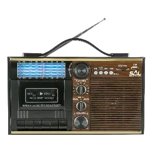 Radio portabil retro cu casetofon Radio 11 benzi /USB-MP3 /Bluetooth / SD SAL RRT 11B