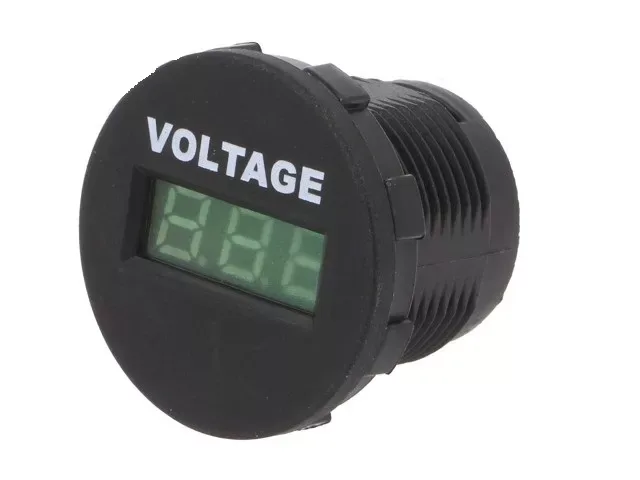 Voltmetru 6-33VDC negru-verde SCI A25-1-BB3-G