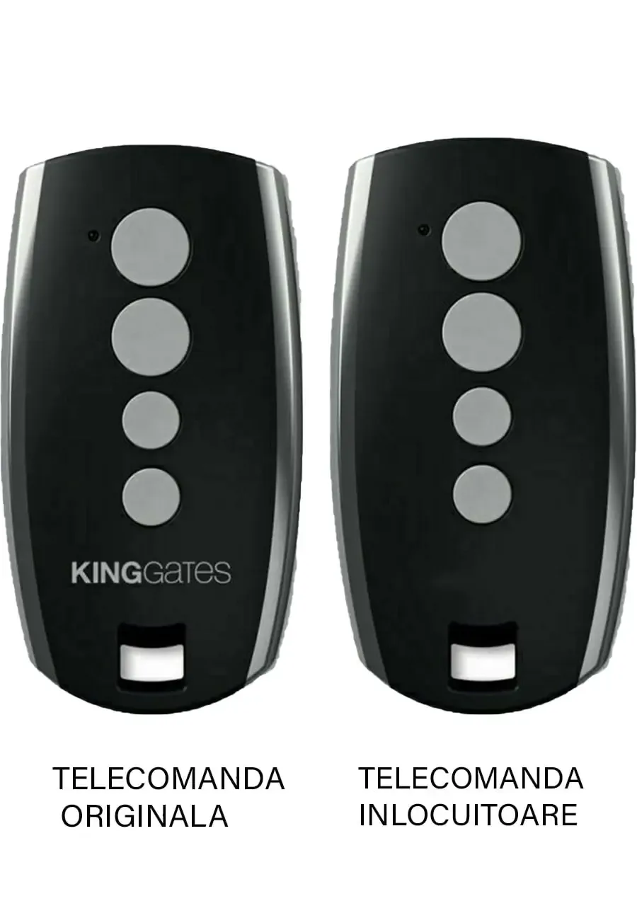 Telecomanda inlocuitoare poarta garaj de 2 si 4 canale cod saritor 433.92MHz KingGates Stylo 4 compatibila cu originalul (826)