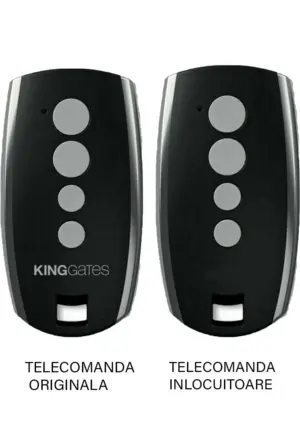 Telecomanda inlocuitoare poarta garaj de 2 si 4 canale cod saritor 433.92MHz KingGates Stylo 4 compatibila cu originalul (826)