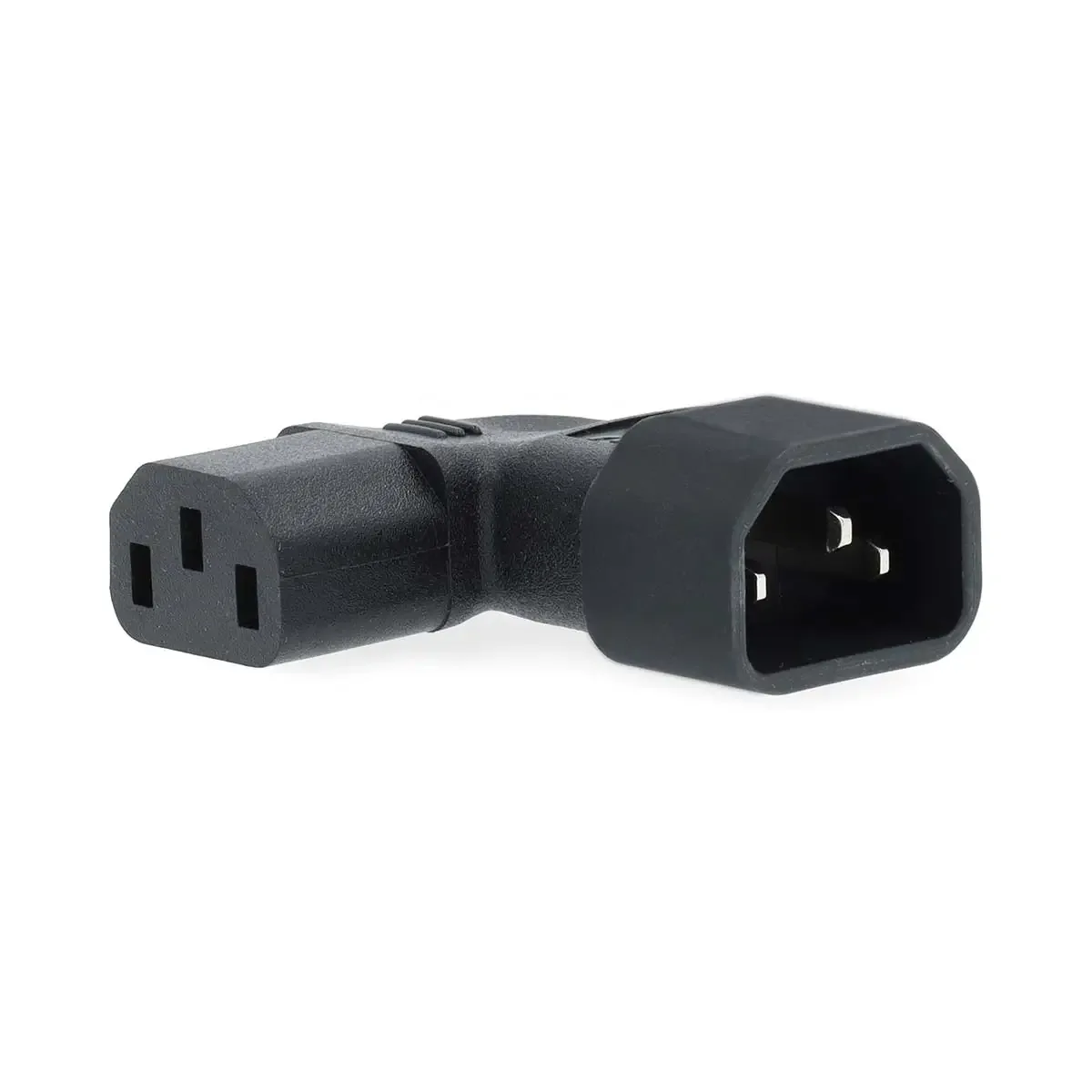 Conector alimentare IEC-320-C13 - IEC-320-C14 cotit Nedis CEGB11903BK
