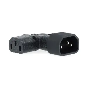 Conector alimentare IEC-320-C13 - IEC-320-C14 cotit Nedis CEGB11903BK