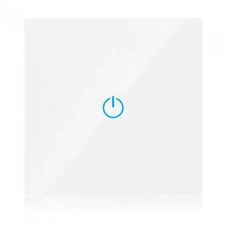 Intrerupator Smart SIMPLU din sticla cu Touch alb V-TAC