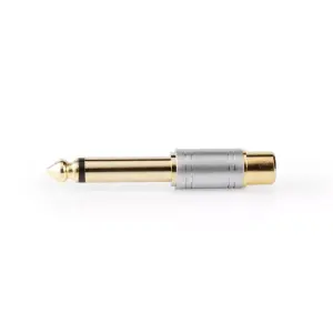 Adaptor audio MONO JACK 6.35 mm tata - RCA mama gri Nedis