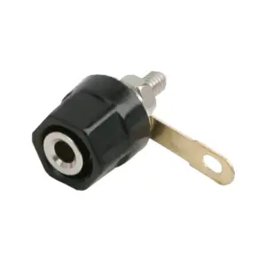 Mufa audio banana mama 4mm montabil executie din plastic negru