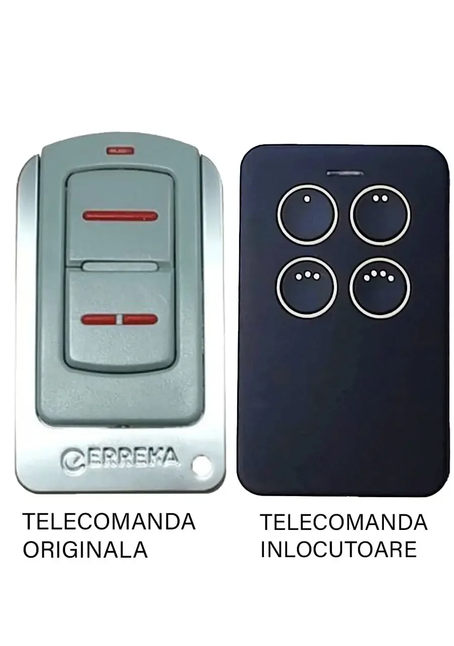 Telecomanda inlocuitoare poarta garaj Erreka Iris de doua si patru canale/ cod saritor/ 433.92MHz sau 868.35MHz (813)