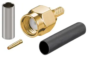 Conector RP-SMA tata cu sertizare RG174/RG316 Goobay