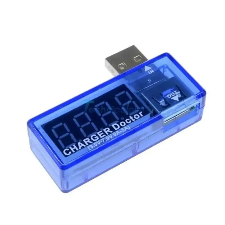 Tester USB Ampermetru 0A-3A /Voltmetru 3.5V-7V albastru
