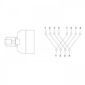 Adaptor telefonic 6P4C RJ11 tata la 2 mama