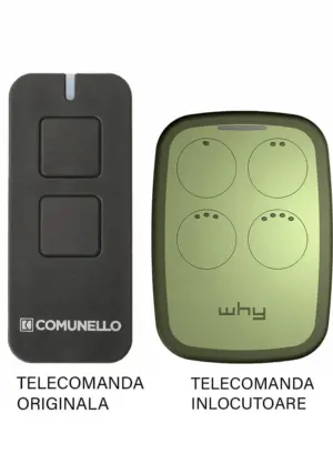 Telecomanda inlocuitoare poarta garaj cu 2 butoane rolling cod frecventa 433.92MHz Comunnelo Victor 2RC compatibila cu originalu