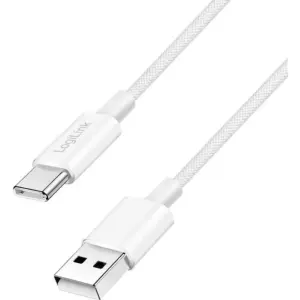 Cablu USB 2.0 A - USB C 0.5m 3A 60W alb 480Mbps date /incarcare Logilink CU0320