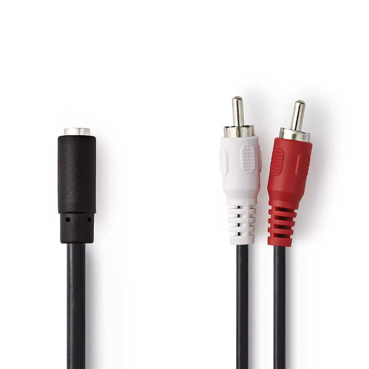 Cablu audio stereo 2x RCA tata - 3.5 mm mama Jack 0.2m Nedis