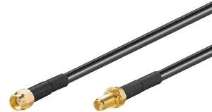 Cablu RP-SMA 1m mama-tata LMR 195 cupru 50 ohm Goobay