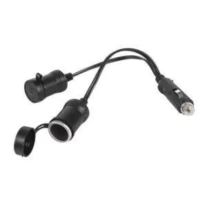 Cablu adaptor auto bricheta la 2 brichete mama 5A/priza 60W 12-24V 20cm