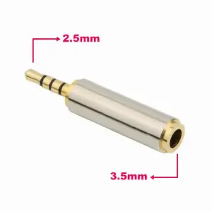 Adaptor Jack 4 pini 2.5 mm tata la 4 pini 3.5 mm mama metal