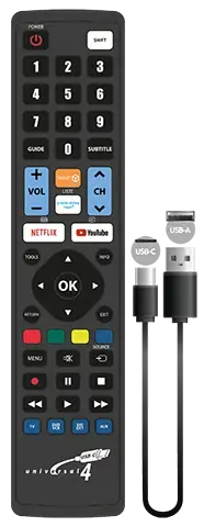 Telecomanda programabila universala 4:1 inclusiv cablu USB-C pentru programare Jollyline (696)