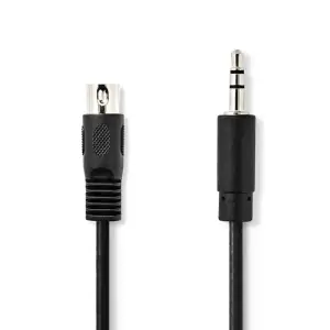 Cablu audio DIN 5pin tata - Jack 3.5 mm tata 1m negru Nedis CAGP20100BK10