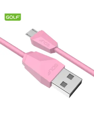 Cablu USB la micro USB Golf Diamond Sync Cablu roz 1m 2A GC-27m