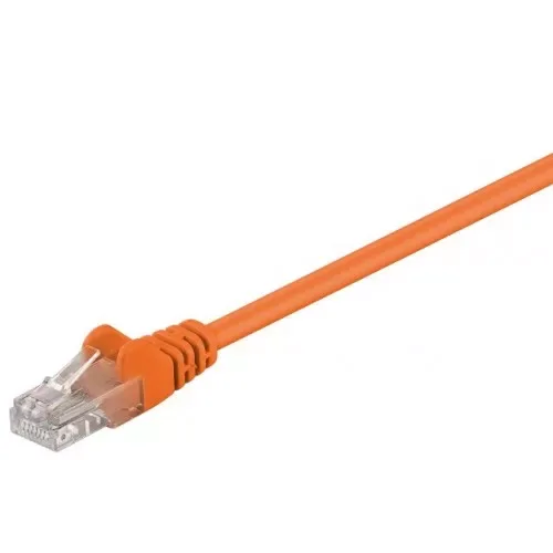 Cablu UTP 7.5m portocaliu patchcord CAT5e 2x RJ45 CCA Goobay