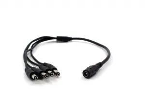 Spliter cablu alimentare cu mufa mama 5.5x2.1 mm la 4x tata 5.5x2.1 mm