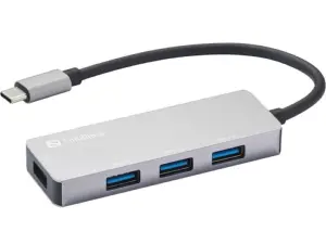 Hub USB type C - 1x USB 3.0 + 3x USB 2.0 aluminiu Sandberg 336-32