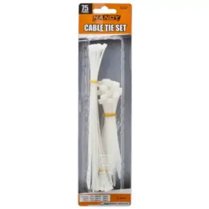 Coliere plastic albe 75buc Handy