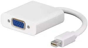 Cablu adaptor mini DisplayPort tata la VGA mama alb Goobay