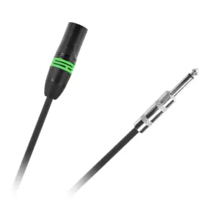 Cablu XLR 3 pini tata - JACK 6.35 mm MONO tata 3m negru BST PRO