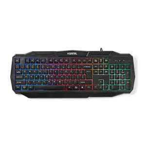 Tastatura Gaming cu fir USB 2.0 US International negru Nedis