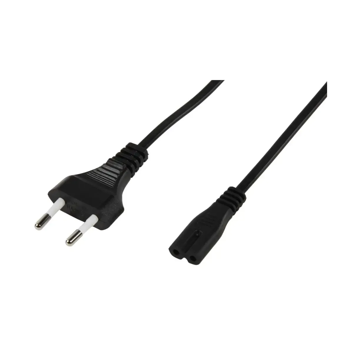 Cablu alimentare TV /Radio /Casetofon cu 2 pini 2x0.5mmp 2.5m negru Well CABLE-701-2.5-WL