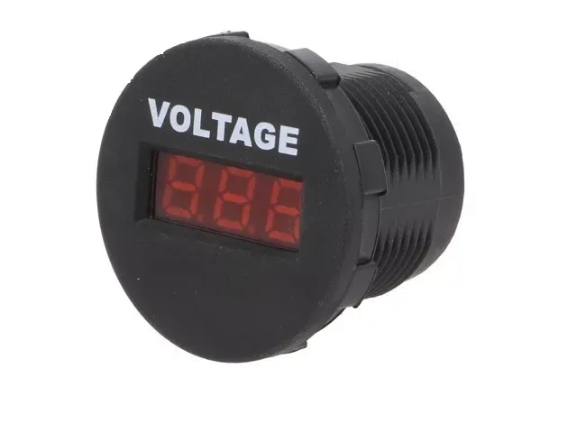 Voltmetru 6-33VDC negru-rosu SCI A25-1-BB3-R