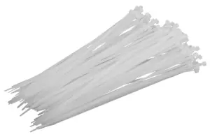 Coliere plastic fasete legatura UV rezistente albe 4.8x400mm PROLINE
