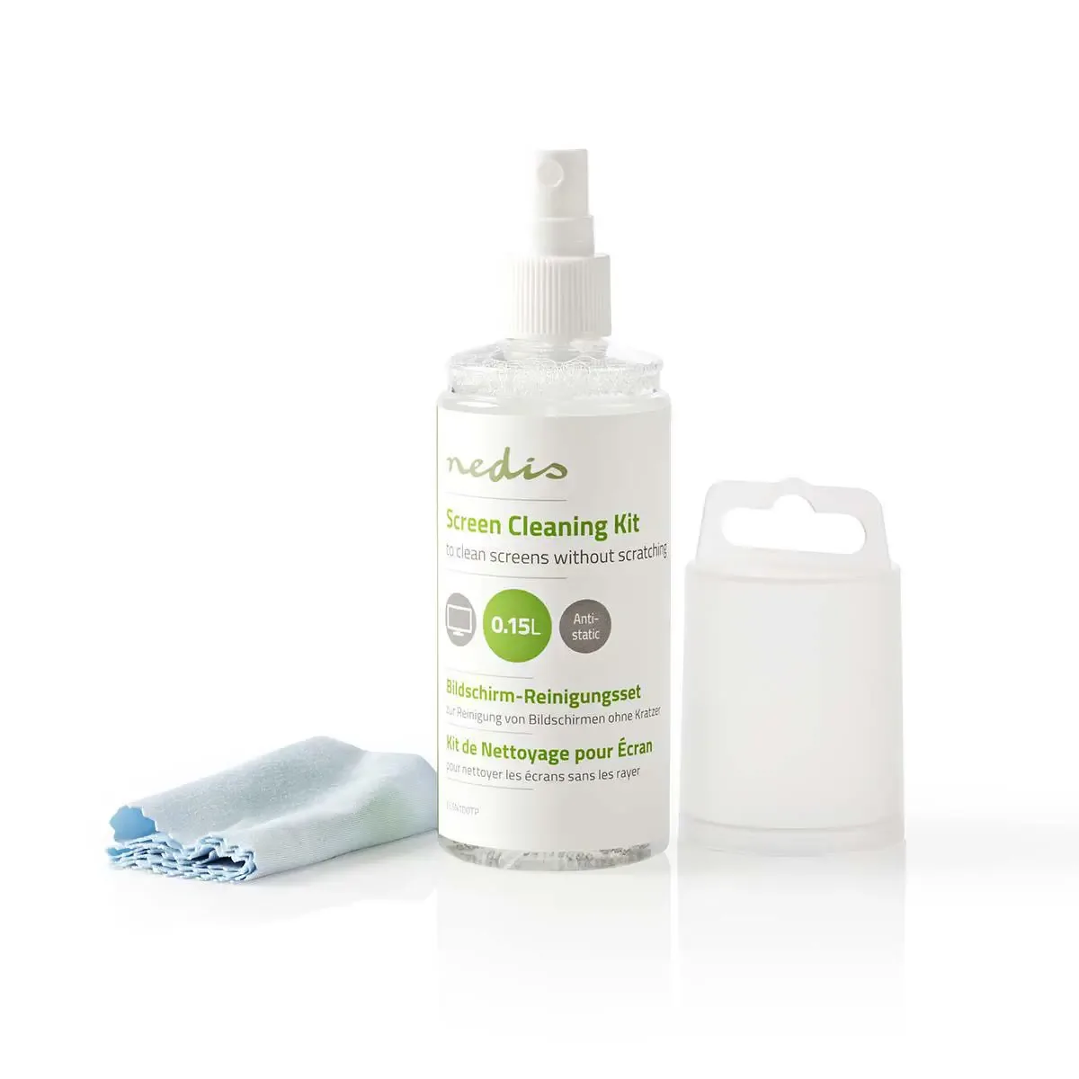 Kit pentru curatare ecrane LED /LCD /TFT 150ml fluid + Microfibra Nedis CLSN100TP