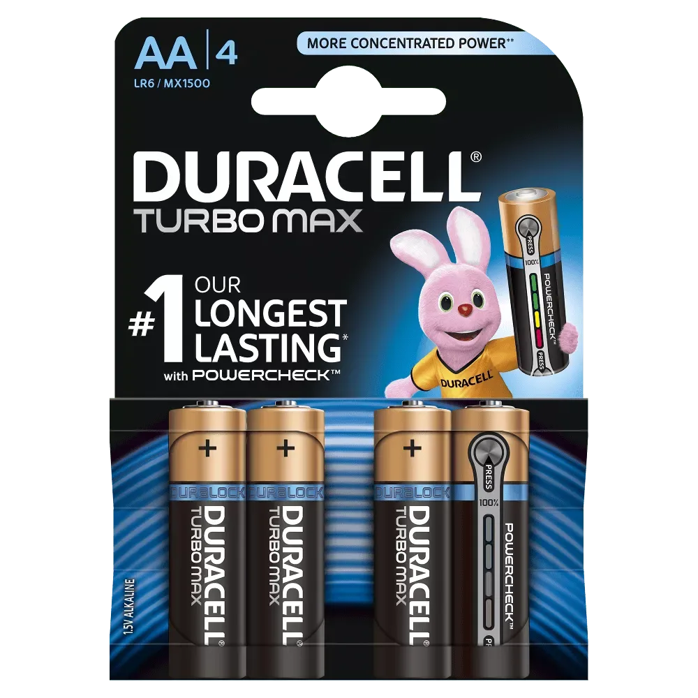 Baterii DuraCell AA TurboMax Ultra Alcaline LR6 blister 4buc